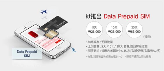 畅游韩国享无限流量 KT Data Prepaid SIM重磅上市 7971933bgw1f5uy16crnoj20fr06tdg1