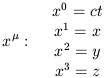 I . Relativité Restreinte et Espace Temps plat Eq_one5