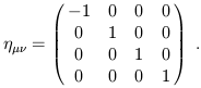 I . Relativité Restreinte et Espace Temps plat Eq_one8