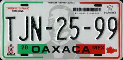 Matriculas de México Oaxmex3