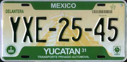 Matriculas de México Yuc06