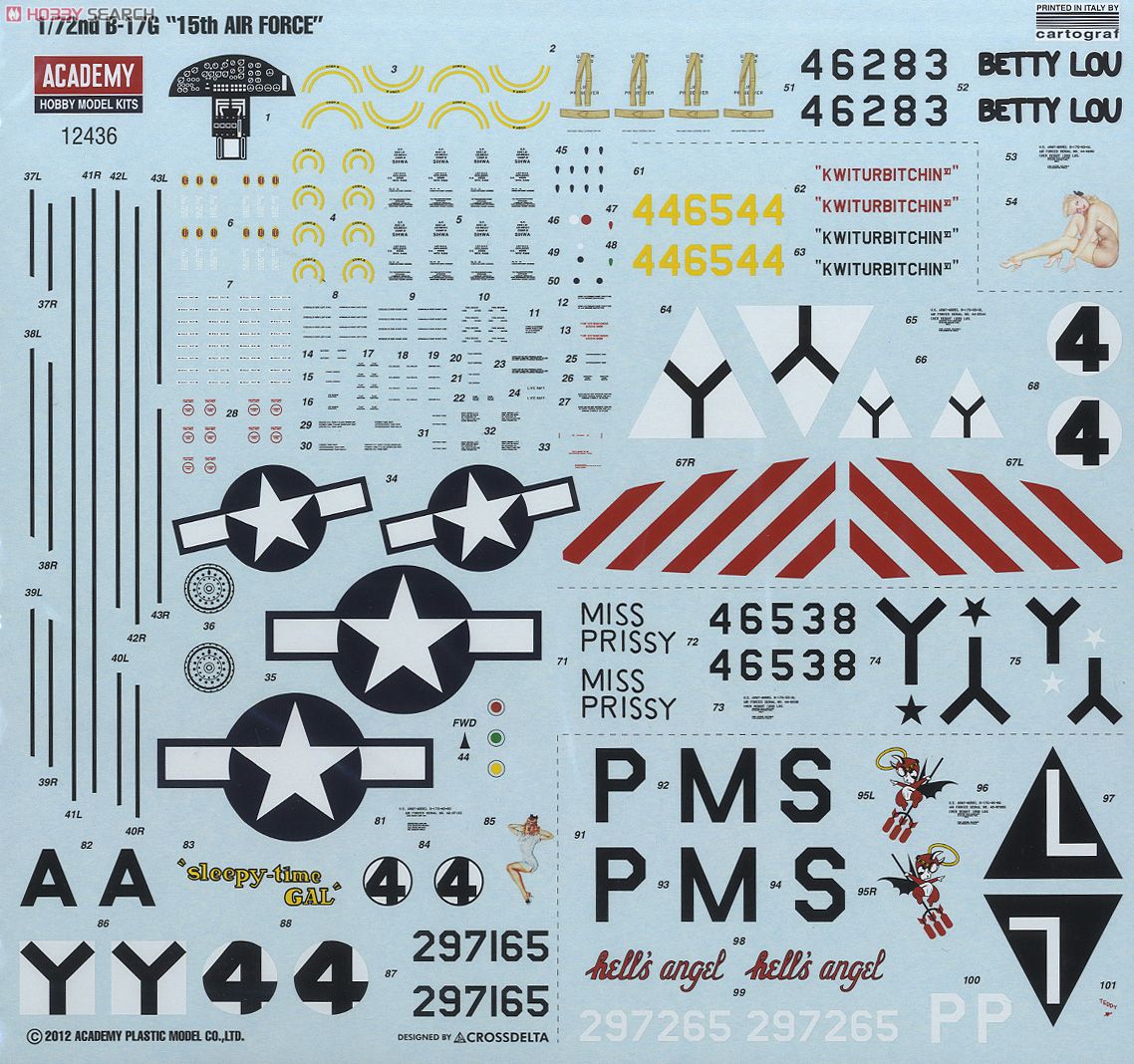 Boeing B-17 G Flying Fortress, 486th Group Bomber 1944 - Academy 1/72 10177694n4