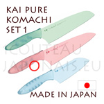 couteaux japonais KAI-Set3CouteauxJaponais-PureKomachi-AB1100-AB1101-AB1102-P150