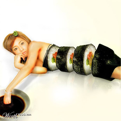 Muhtesem Photoshp Calismalari Sushi-mermaid-photomanipulation