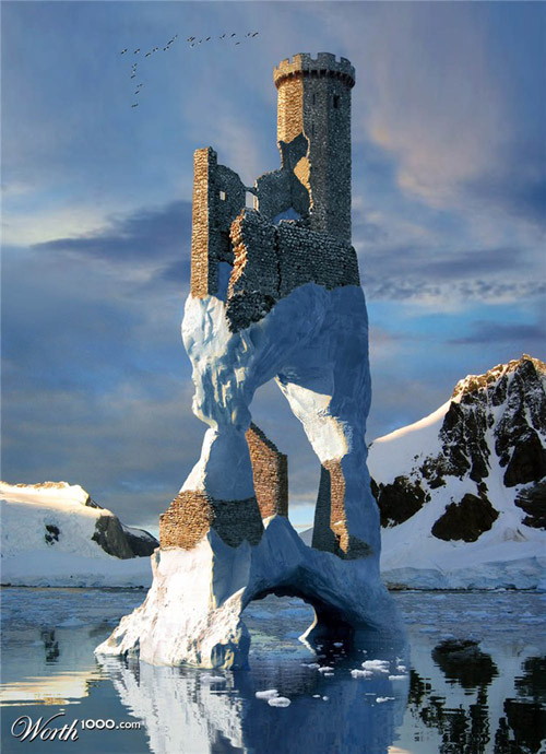 Muhtesem Photoshp Calismalari The-iceberg-castle-photomanipulation