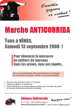 manifestation antiCorrida : Nmes accueille le dfil Marche-anti-corrida-grande