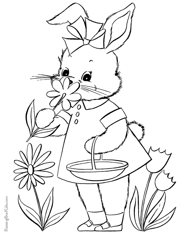 colorir 2 Easter-coloring-pages-bunny