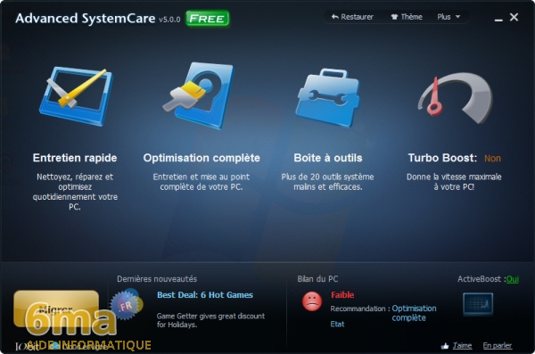 Advanced SystemCare Free 5 : Optimisez votre système image 4