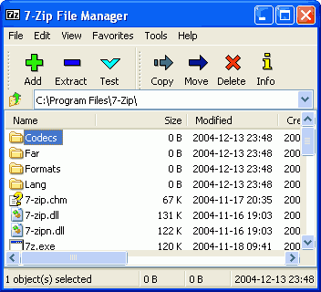 برنامج 7-zip للضغط و فك الضغط 7zfm