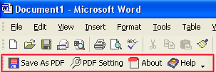 Convert Doc to PDF for Word v3.5 Toolbar