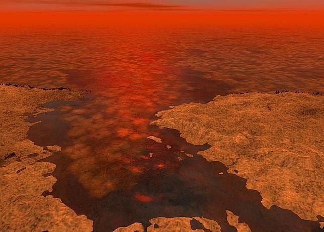 Descubren hielo flotante en los mares de Titán Titan-hidrocarburos-helados--644x462