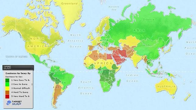 Crean un mapa del mundo para saber cuáles son las mujeres( tambien de hombres) más fáciles de conquistar Mapa-mujeres--644x362