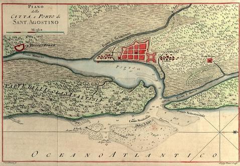 Negros libres en  la Norteamérica española. Fort-mose-map--478x330