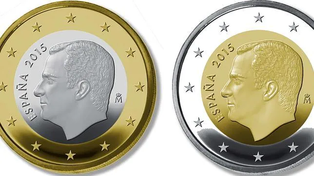 Así se acuñan las nuevas monedas de euro con la imagen de Felipe VI  Uno-dos-euros-felipe-rey-monedas--644x362