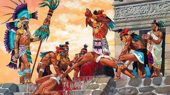 Las crueles torturas de los caníbales aztecas a la caravana de Hernán Cortés Ritual-azteca--644x362