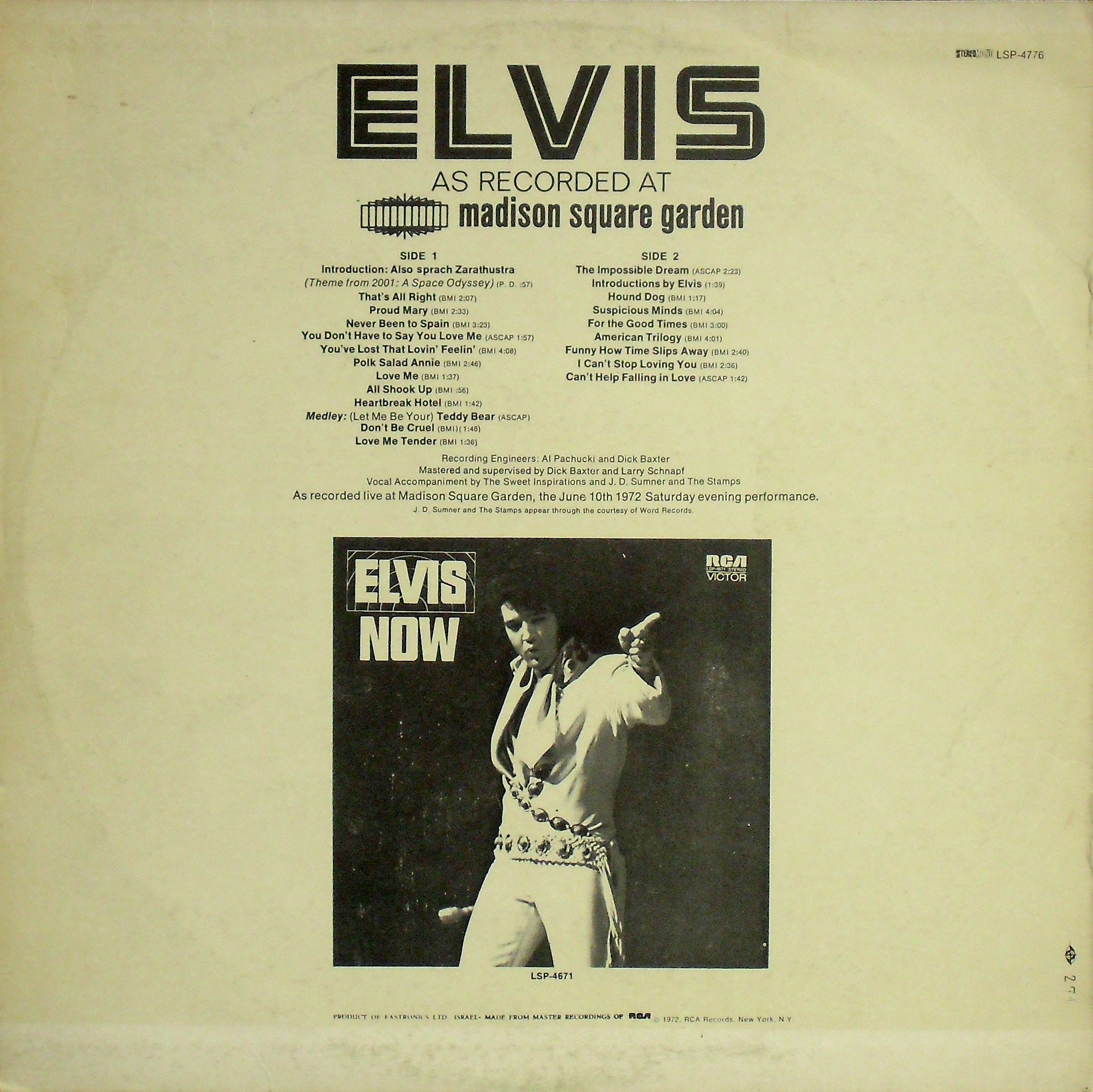 ELVIS AS RECORDED AT MADISON SQUARE GARDEN 02rosys