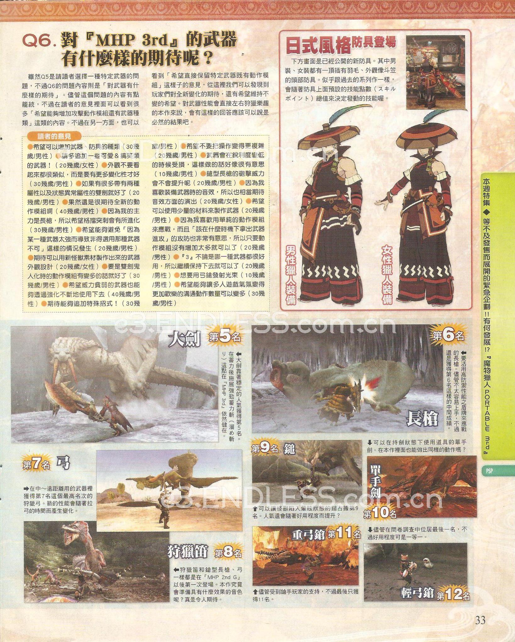 [PSP] Scans Monster Hunter Portable 3rd & Fate/Extra 243uzt