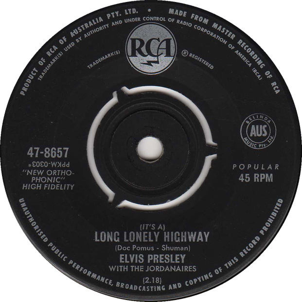 I'm Yours / (It's A) Long Lonely Highway 47-8657-40gfk3