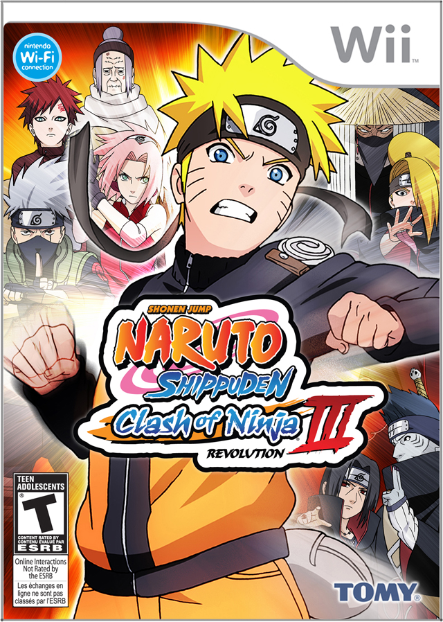 Naruto Shippuden Clash Ninja Revolution 3 USA Wii 959313_123348_frontwvcr