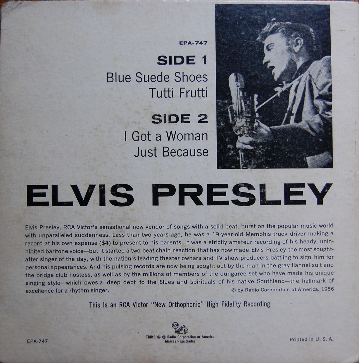 ELVIS PRESLEY Epa747bthk0i