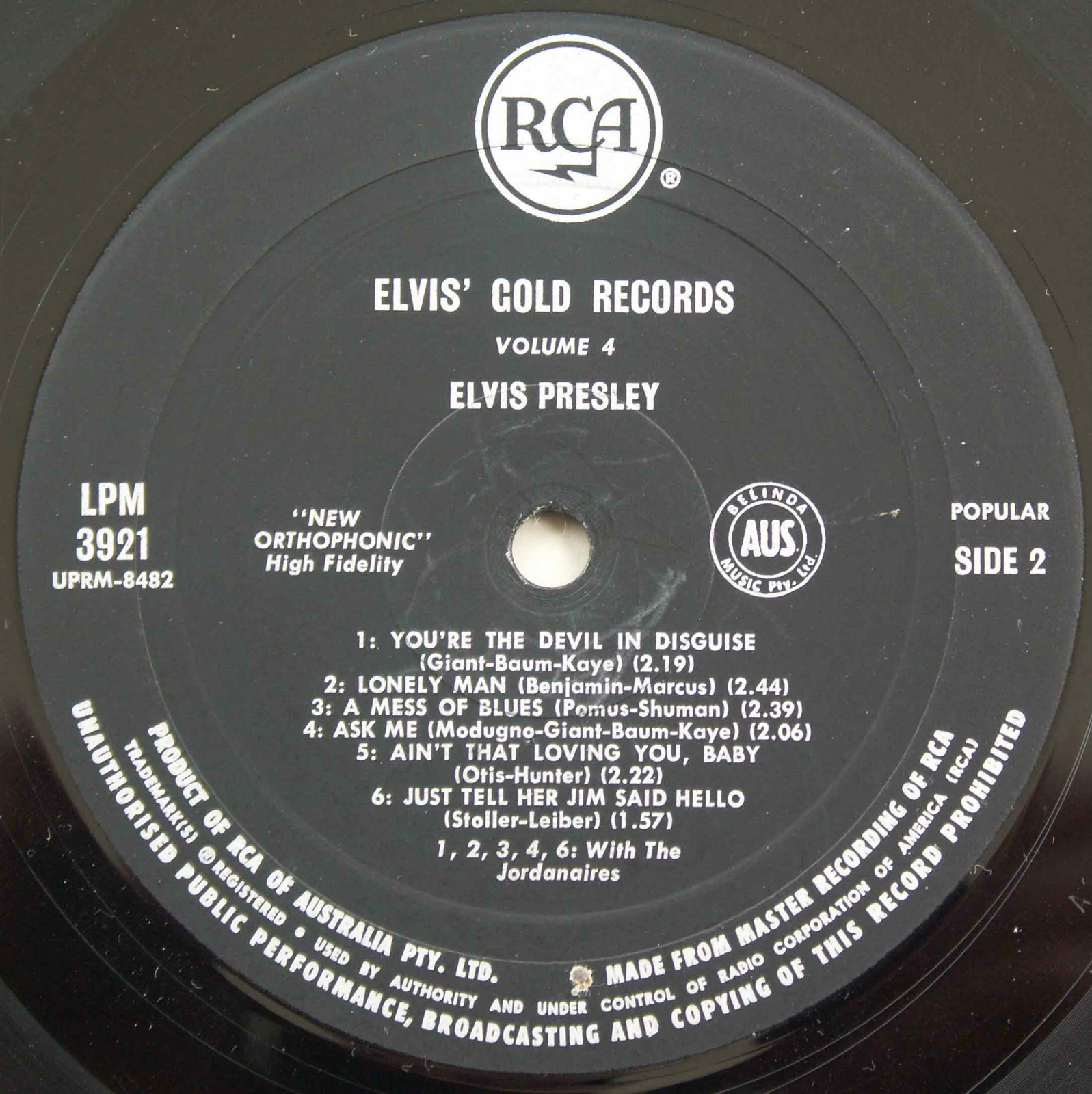 Golden - ELVIS GOLDEN RECORDS VOLUME 4  Lpm3921drgdz1