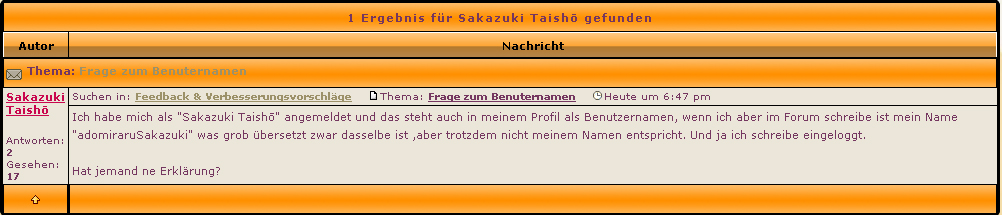 [Erledigt] Frage zum Benuternamen Name5u7h