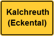 TOUR: Kalchreuth - Biergarten "Roter Ochse" Ortschild-kalchreuthuhem