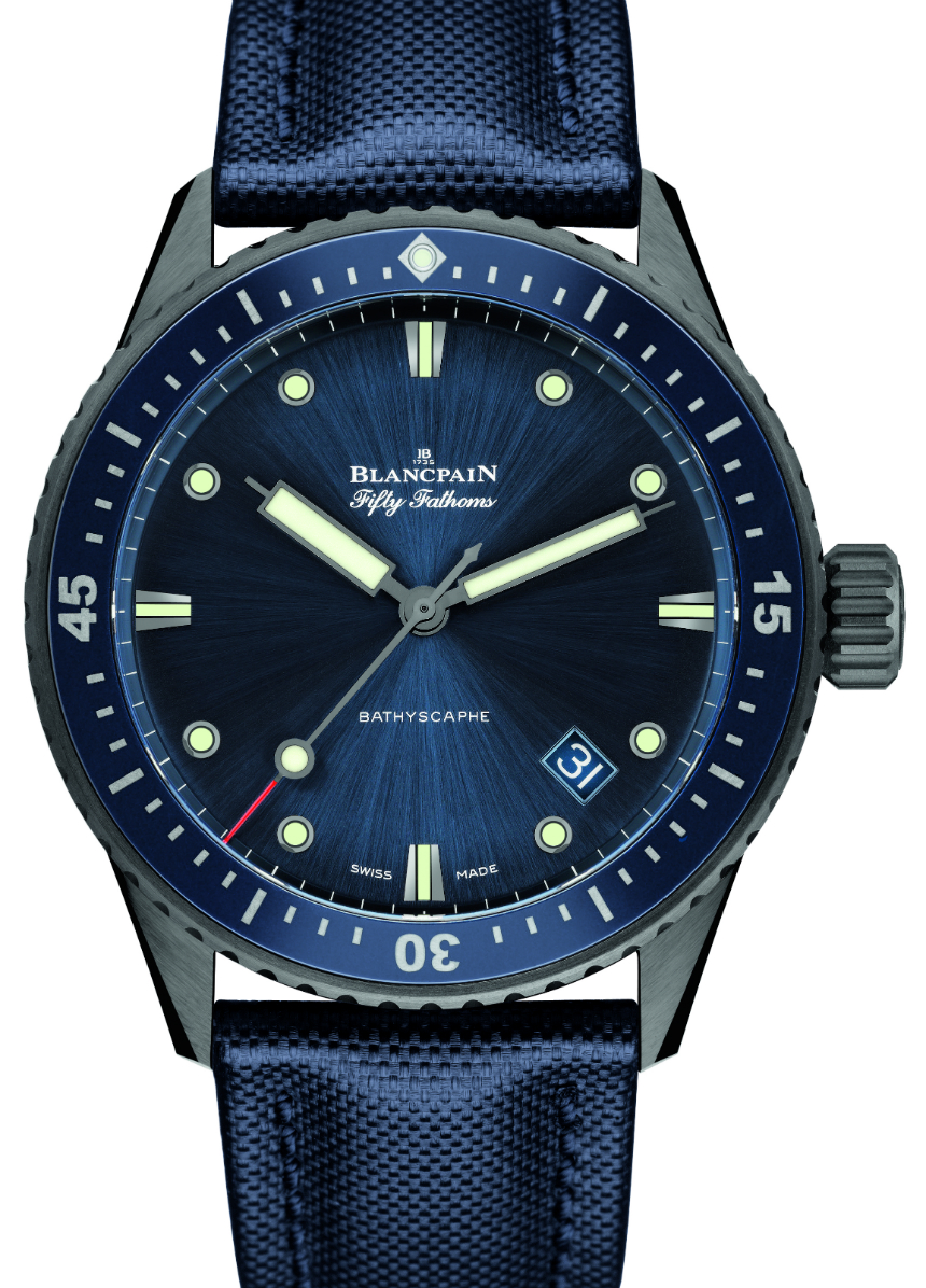 Bâle 2016, les nouveautés et rééditions. Blancpain-Fifty-Fathoms-Bathyscaphe-Gray-Plasma-Ceramic-aBlogtoWatch-2