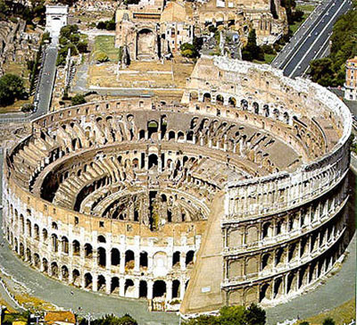 the 7 wonders in the world Colosseum-from-the-top