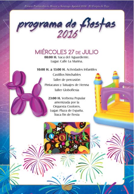 Programa de fiestas 2016 en el Carpio de Tajo en honor a Santiago apóstol Carpio2016_5