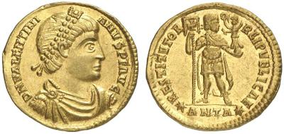 Fibule cruciforme sur un buste de Valentinien Ier 560697