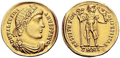 Fibule cruciforme sur un buste de Valentinien Ier 581650