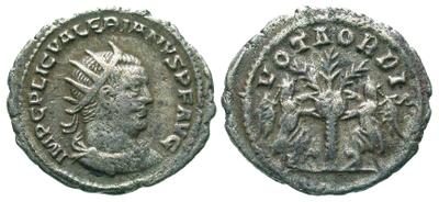 Antoniniano de Valeriano. VOTA ORBI. Antioquía. 3981.m