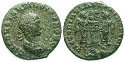 AE3 de Constantino II. VICTORIAE LAETAE PRINC PERP. Lyon. 763.m
