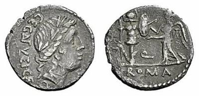 Quinario republicano gens Egnatuleia, Q / ROMA 1195784.m