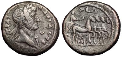 tetradrachme potin Alexandrie Hadrien 1595543.m