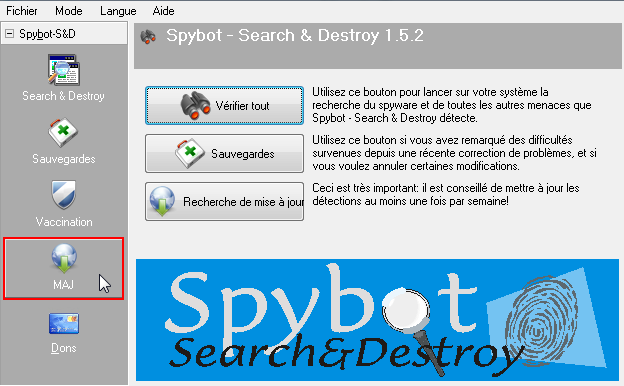 Spybot Search & Destroy Spybot_menu_maj