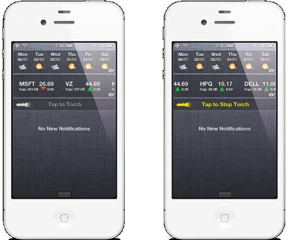TorchNC: enciende el flash para usarlo como linterna desde el Centro de Notificaciones (Cydia) Torchncbanner1