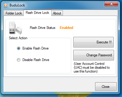 BuduLock - Khóa thư mục và cổng USB bằng mật mã  BuduLock