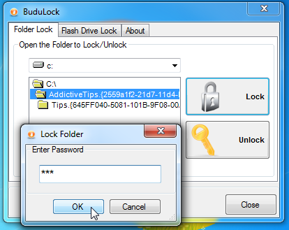 BuduLock - Khóa thư mục và cổng USB bằng mật mã  LockFolder