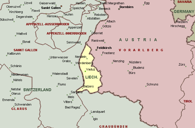 Lihtenštajn  LiechtensteinMap