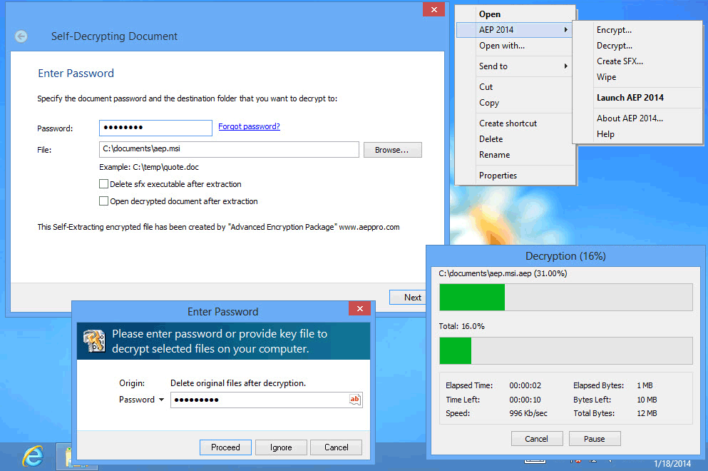  Advanced Encryption Package Professional 5.1.7    Screenshot