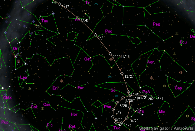 19P/Borelly - EVscope 2022-chart1