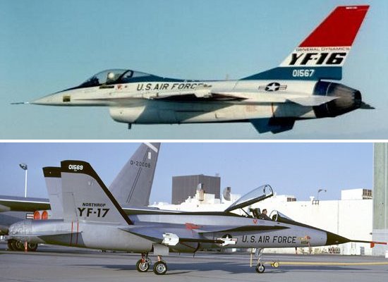 ملخص كامل عن المقاتلة التى تربعت على عرش اقوى مقاتلات الجيل الرابع F-16 - صفحة 2 Yf16-yf17