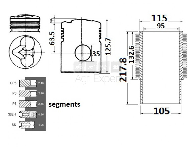 Chemise et culasse f2l612 02910312-cylindre-piston-deutz-fl712_4