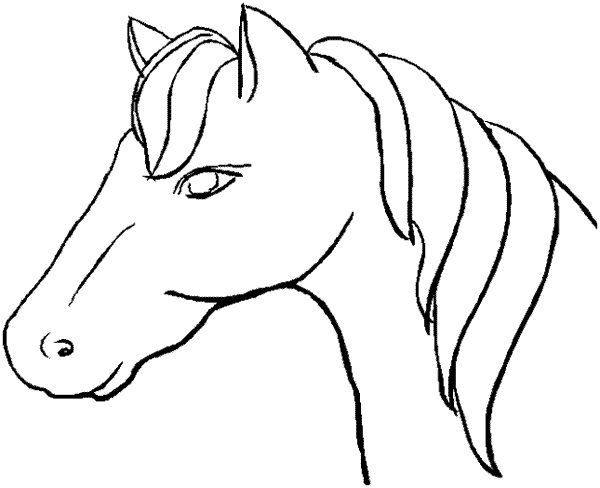 Dibujos de caballos para imprimir y colorear Caballo-01