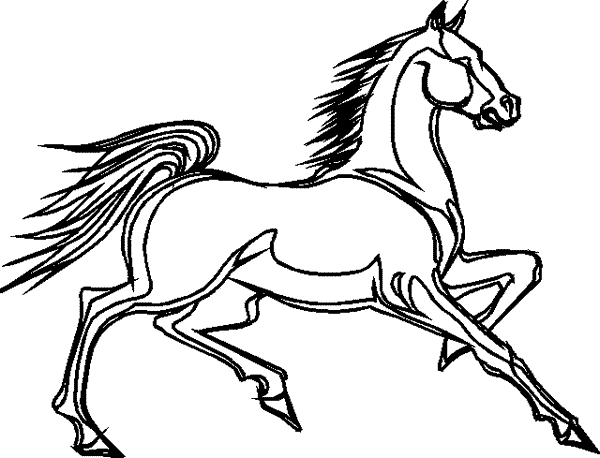 Dibujos de caballos para imprimir y colorear Caballo-12