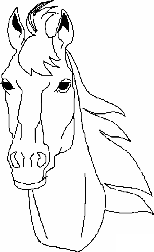 Dibujos de caballos para imprimir y colorear Caballo-18