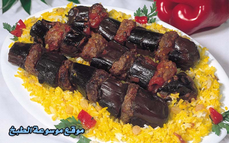 طريقة عمل مشوي اللحم والباذنجان المسحب بالطماطم منتدى شباب عدن  Tomatoes-eggplant-kebab-Almshab-cooking-and-recipes