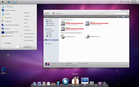 Windows 7 Mac OS X Teması İndir Stpdesktop